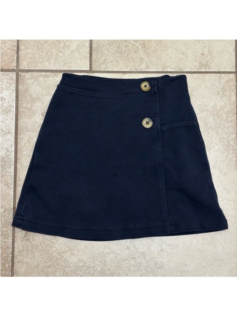 French Toast * Dark Blue School Uniform Skirt w/ Buttons Girl’s Sz 7/8